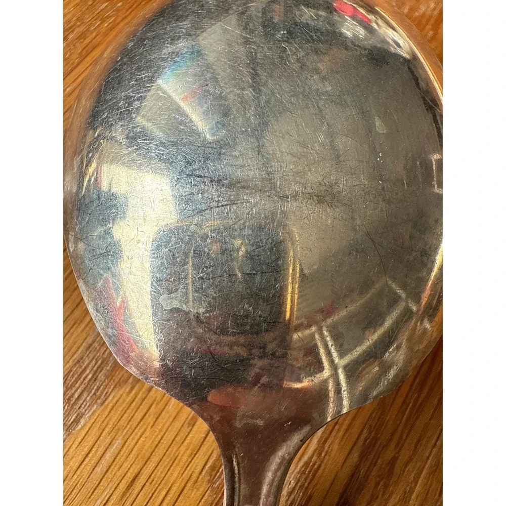 Royal Saxony Silverplate‎ Serving Spoon Fork Set 1935 Unpolished